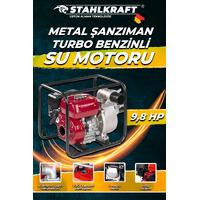 ASSUR STH 8972 3 Parmak Benzinli Su Motoru 6,5 Hp