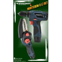 STAHLKRAFT STH 6292 2 Li Set  Armut Şarjlı Akülü Dal Budama Testeresi & Vidalama Matkap