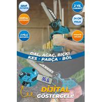 STAHLKRAFT STH 6324 58Vf Dijital Kömürsüz Oto. Yağlı 24 cm Pala Akülü Dal Budama Testeresi
