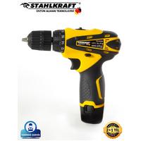 STAHLKRAFT STH 9150 S 12V Çift Akülü Şarjlı Matkap Li-İon Bataryalı 27 Parça Setli