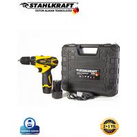 STAHLKRAFT STH 9150 S 12V Çift Akülü Şarjlı Matkap Li-İon Bataryalı 27 Parça Setli