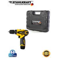 STAHLKRAFT STH 9150 S 12V Çift Akülü Şarjlı Matkap Li-İon Bataryalı 27 Parça Setli