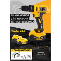 STAHLKRAFT Sth 9156 S  58vf Çift Akülü Li-ion Bataryalı Vidalama Matkap 27 Parça Hediyeli