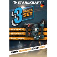 STAHLKRAFT Sth 9940 58 Vf 3 Lü Max Torklu Somun Sıkma Şarjlı Matkap 2-26mm Şarjlı Taşlama 125mm