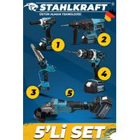 STAHLKRAFT STH 9943 58 VF 5 Lü MAX Plus Set Torklu Vidalama Somun Sıkma + Hilti + Matkap + Taşlama + Budama
