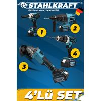 STAHLKRAFT STH 9944 58 VF 4 Lü MAX Plus Set Torklu Vidalama Somun Sıkma + Hilti + Matkap + Taşlama