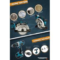 STAHLKRAFT STH 9946 58 VF 5 Lü MAX Plus Set Torklu Vidalama + Somun Sıkma + Hilti + Matkap + Taşlama + Daire Testere