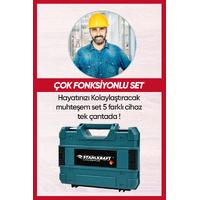 STAHLKRAFT Sth 9970 5 Li Multi Tool Şarjlı Matkap Testere Tilki Kuyruğu Taşlama Somun Sökme 58vf