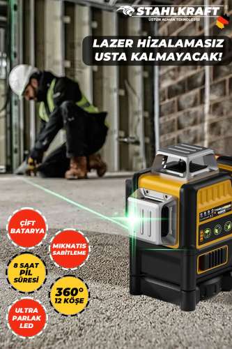 STAHLKRAFT STH 8859 58Vf Akülü 16 Köşe Lazer Terazi